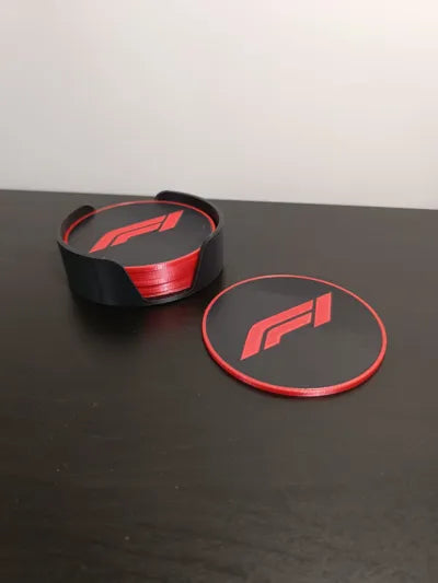 Formula 1 coaster, with F1 logo