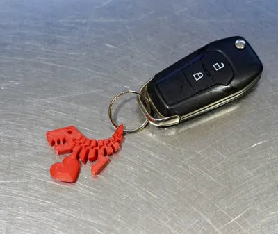 Heart Flexi-Rex Keyring For Valentines