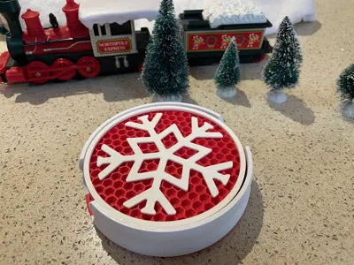 Christmas Snowflake coasters 4pcs