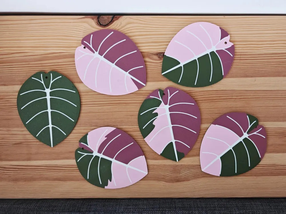 Jewel Alocasia coaster set