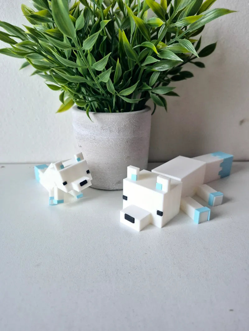 Minecraft snow fox articulated