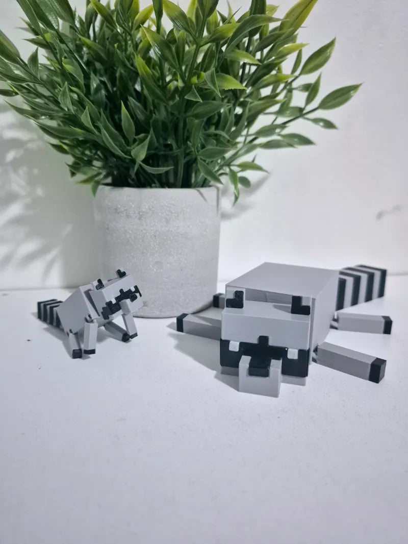 Minecraft raccoon articulated