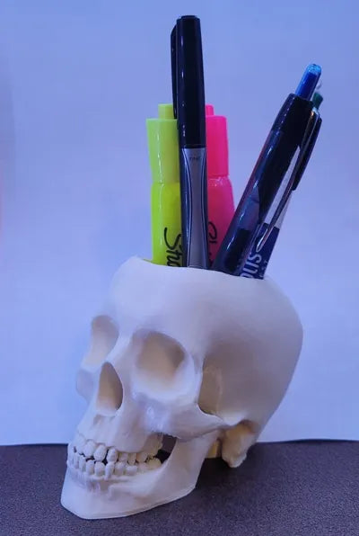 Skull Pen & Pencil Holder Cup