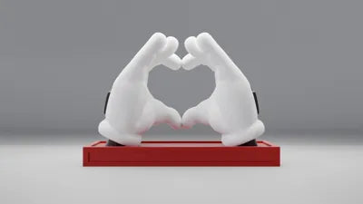 Mickey hands - heart symbol without real heart