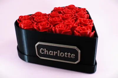 Heart of Everlasting Roses with Custom Nametag