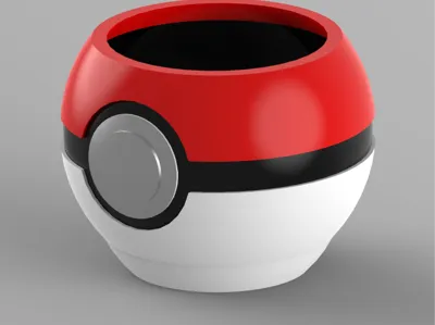 Pokeball flower pot