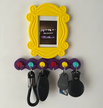 Friends Themed Key Holder With Polaroid Display