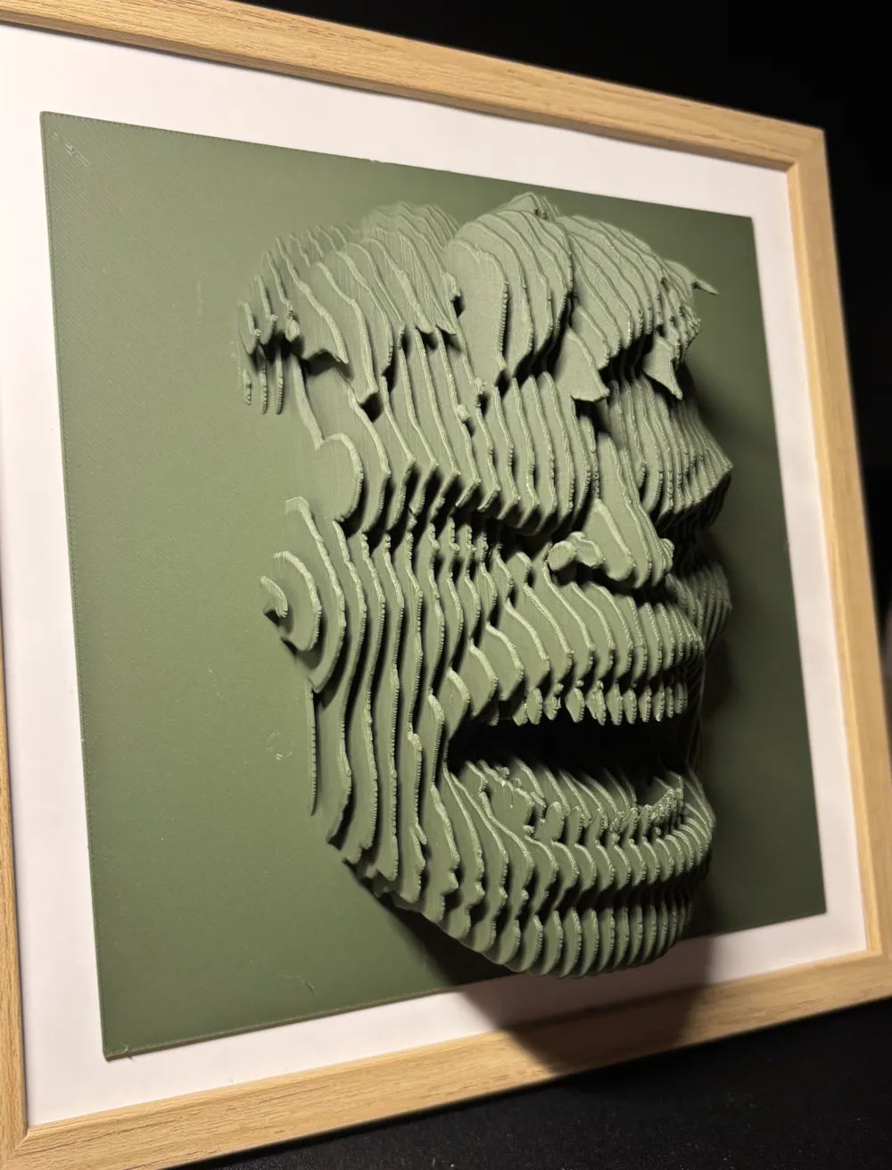 Hulk layered sculpture