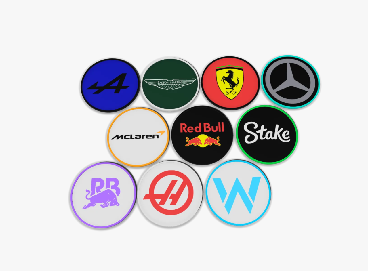Formula 1 Coasters with Holder 10PCS